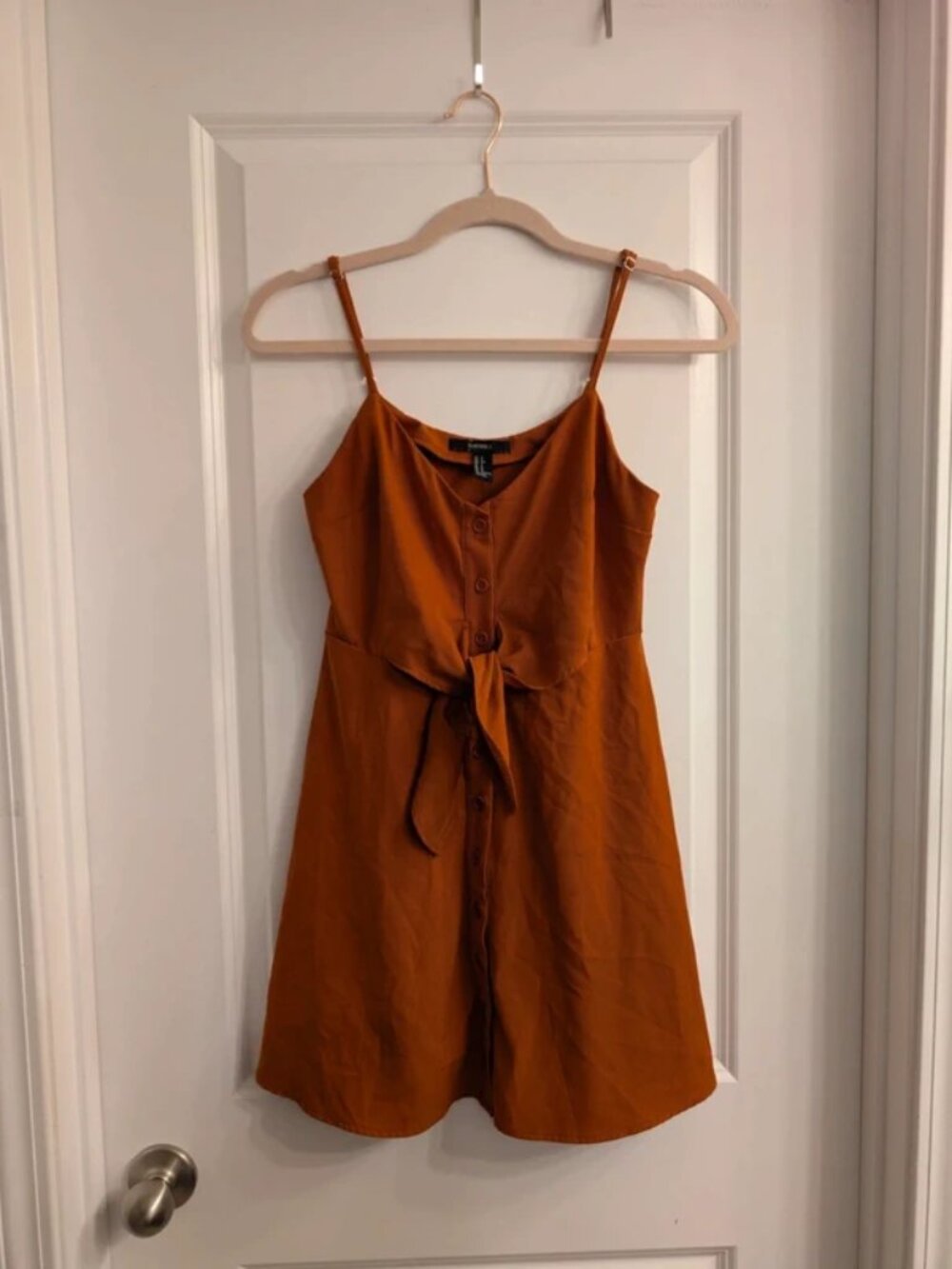 Forever 21 Rustic Orange Mini Summer Dress | Size S | Good Condition